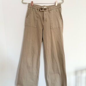 Oat New York Beige Buttoned Trousers